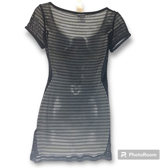 Black Mesh Swim Suit Cover Up - Picture 6 of 6